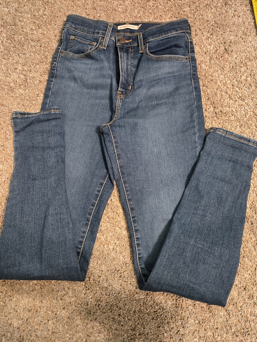 Levi's Women's Dark Blue Mile High Supper Skinny 27 Jeans